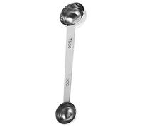 POPETPOP Cuillère Doseuse Acier Inoxydable Double Tête pour Café et Thé Cuillère Mesure Portable avec Échelle Numérique Outil Pratique pour Cuisine Argentée