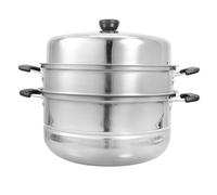 POPETPOP Cuiseur Vapeur Inox Multi-usages Niveaux Panier Vapeur Inox pour Légumes Fruits de Mer et Viande Casserole à et Résistante