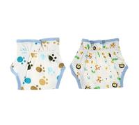 POPETPOP Culottes D'apprentissage Réutilisables en Coton pour Bébé 2 Pièces, Absorbantes et Confortables, pour Garder la Literie Sèche Toute L'année