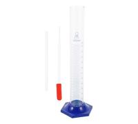 POPETPOP Cylindre Gradué en Verre 250 Ml avec Pipette Rouge, Tige D’agitation 6x15 Cm, Équipement de Laboratoire Précis, Outil de Mesure Chimique pour Usage Scolaire et Recherche