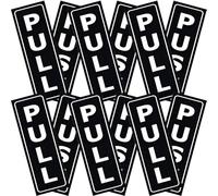 POPETPOP D'autocollants de Porte Créatifs en Papier Noir Poussez Tirez 6 Sets Étanches et Faciles à Installer, pour Bureau et Intérieur