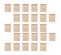 POPETPOP de Thé en Coton Filtre à Thé Réutilisable Prévenant Cordon de Serrage 100 Sachets Marron pour Infusion pour Herbes et Tisanes