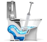 POPETPOP Déboucheur de Toilettes à Air Comprimé Blanc Ventouse à Vide Haute Pression Pompe à Vide pour Canalisations Outil Robuste et Polyvalent pour Débouchage Rapide de WC Lavabo et