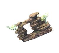 POPETPOP Décor de Colline Artificielle pour Aquarium Accessoires de Paysage Résine pour Réservoirs Aquatiques et Étangs