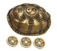 POPETPOP Décoration Carapace Tortue Alliage de Zinc pour Divination Accessoire Chance Chinois Statue Prospérité pour Jeux et Rituels Feng Shui