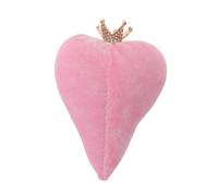 POPETPOP Décoration en Velours Cœur Rembourré Rose 1 Pièce Ornement Suspendu pour Saint-Valentin Décoration de Bureau et Étagère Accessoire Textile Doux pour Fête D’Amour