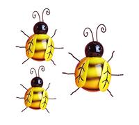 POPETPOP Décoration Murale Abeille En Fer Forgé 3 Pièces Pour Jardin Et Intérieur, Ornement Artisanal Réaliste, Résistant à L'extérieur, Décoration Jardin Style Campagne