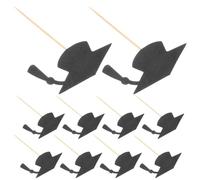 POPETPOP Décorations de Gâteau Graduation 24 Pièces Chapeaux de Remise de Diplômes Noirs Inserts pour Cupcakes Fête Scolaire Fin D’Études Célébration Anniversaire