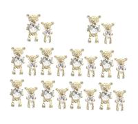 POPETPOP Décorations Ongles Nail Art Ours 3d 20 Pièces Petit et Grand Or Alliage Zinc Strass DIY Manucure Accessoires Créatifs Fête Présent