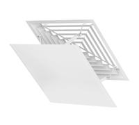 POPETPOP Déflecteur de Climatiseur Central Carré en Abs Blanc, Protection le Soufflage Direct, Facile à Utiliser pour Ventilation Plafond Bureau et Maison