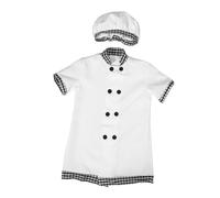 POPETPOP Déguisement De Chef Pour Filles : Ensemble De Déguisements De Jeu De Rôle Avec Toque Et Tablier De Chef Pour Jeux De Rôle, Halloween Et Représentations Sur Scène