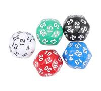 POPETPOP Dés à 30 Faces Numériques en Acrylique Multicolore pour Joueurs Adultes Et Garçon Et Filles, Lot De 5, Accessoires De Jeu Éducatifs pour Soirées, Jeux De Société Et Fêtes Family-Friendly
