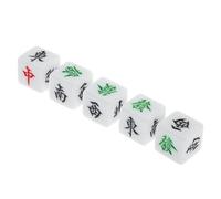POPETPOP Dés De Mahjong 22 Mm en Acrylique, Lot De 5 Pièces pour Joueurs De Société, Dés De Direction du Vent Est Sud Ouest Nord, Accessoires De Jeu pour Soirées Et Divertissements