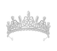 POPETPOP Diadème de Mariée de Goutte d'Eau avec Perles Classiques Couronne Délicate pour Femmes Adultes Accessoire de Cheveux pour Mariage et Demoiselle d'Honneur Élégant et Confortable