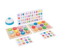 POPETPOP Direction de Flèche en Bois pour Garçon et Filles Jeu Éducatif de Reconnaissance des Couleurs Ensemble Ludique Flèches Colorées Développement Cognitif et Motricité Fine