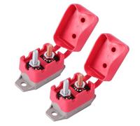 POPETPOP Disjoncteurs à Réarmement Automatique Plastique Lot de 2 30a 12/24v avec Couvercle Rouge et Boulon à Goujon Thermique pour Voiture et Camion