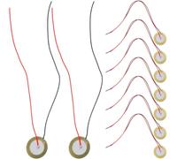 POPETPOP Disque Piézoélectrique pour Guitare Acoustique en Laiton, Facile à Installer, Utilisation Solide, Pack de 15 Pièces Câble de 25 Cm, Accessoire pour Musiciens