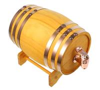 POPETPOP Distributeur à Baril Tonneau à Vin 5L en Bois Massif Robinet Résine, Fût de Stockage pour Vin et Occasions Spéciales