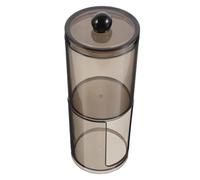 POPETPOP Distributeur de Cotons-tiges Transparent Pot de Rangement pour Salle de Bain Organisateur de Comptoir avec Couvercle Disques Démaquillants