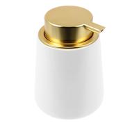 POPETPOP Distributeur de Lotion en Céramique Blanche 400ml Grosse Capacité Réutilisable pour Hôtel et Salon de Coiffure Design Simple et Délicat