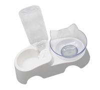 POPETPOP Distributeur Deau Automatique À Double Bol - Ensemble De Gamelles avec Base Stable Idéal pour Une Utilisation en Intérieur