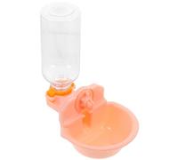 POPETPOP Distributeur d'eau Suspendu pour Animaux de Compagnie Bol pour Chien et Chat Plastique Solide Couleur Rose Installation Facile Distributeur d'eau Automatique pour Cage