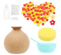 POPETPOP DIY Vase Mosaïque Décoratif Contemporain et Kit Créatif pour Activités Parent-garçon Fille Pot à Fleurs Séchées Projet Manuel et Ludique