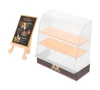 POPETPOP Doll House Bakery Decor Lightweight Plastic Vitrine Transparente à Plusieurs Support Gâteaux Réaliste pour Décoration et Jeu