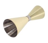 POPETPOP Doseur Japonerie Double en Acier Inoxydable 304 avec Double Graduation 30/60 Ml, Anneau Doré Épais, Outil de Bar Professionnel pour Mesure Précise de Cocktails et Préparation