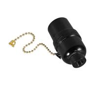 POPETPOP Douille Lampadaire E27 en Bakélite Interrupteur à Chaîne Pied de Lampe Simple à Installer pour Éclairage Intérieur et Pièces de Vie