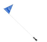 POPETPOP Drapeau de Vélo pour Garçon et Filles Bleu en Polyester et PP, Facile à Installer et Portable, Mât Réglable en 5 Sections pour Sécurité et Visibilité Lors de Balades à Vélo