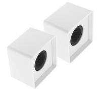 POPETPOP Drapeaux Carrés pour Microphone Lot de 2 Supports ABS Compatibles Microphones Professionnels pour Interviews et Médias