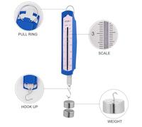 POPETPOP Dynamomètre à Ressort de 5 avec 10 Masses Métalliques de 50 G, Instrument Pédagogique de Physique Haute Précision pour Expérimentation Mécanique en Laboratoire Scolaire