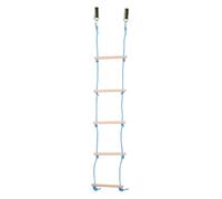 POPETPOP Échelle de Corde pour Garçon et Filles 5 Marches en Bois, 1 Set | 5 Niveaux de Hauteur, Usage Intérieur et Extérieur, pour Cabane les Arbres, Transport et Rangement Faciles