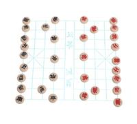 POPETPOP Échiquier Chinois Mini Jeu Échecs Pièces Échecs Miniatures Réalistes Jeu Miniature pour Maison De Poupée