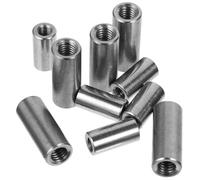 POPETPOP Écrous D’accouplement Manchon en Acier Inoxydable 304, Lot 10 Pièces, Connecteurs Filetés Ronds pour Tige Filetée, Résistance la Corrosion, Usage Industriel et Plomberie