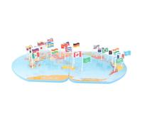 POPETPOP Éducatif Bois pour Garçon Fille Ans Jeu de Reconnaissance Géographique avec Drapeaux Développement de Imagination et Apprentissage Précoce des Pays Monde
