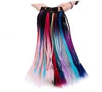 POPETPOP Élastiques à Cheveux Tresse 2 Pièces Longs 60 Fils Métalliques Résistants Attaches Queue de Cheval Filles Cosplay Fête Accessoires Postiche Tressée