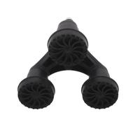 POPETPOP Embout de canne trépied à trois branches, accessoires pour cannes de marche de rechange, noir, pour personnes âgées, support stable, absorption des chocs, pour chemins extérieurs
