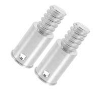 POPETPOP Embout Fileté de Manche à Balai en Alliage D'aluminium Argenté, Kit de Remplacement 2 Pièces Design Externe pour Usage Domestique et Bureau