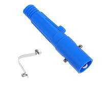 POPETPOP Embout pour Perche Télescopique en Alliage Aluminium Clip Ressort et Embout Plastique Bleu, Adaptateur Fileté pour Manche de Balai, Outil de Nettoyage Ménager