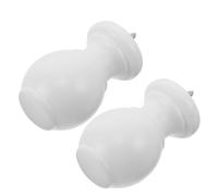 POPETPOP Embouts pour Tringles à Rideaux en Bois, Lot de 2 Embouts Blancs de 29 MM, Garniture de Remplacement pour Pieds de Lit, pour Décoration Intérieure et Fenêtres