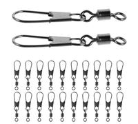 POPETPOP Émerillons à Barillet en Acier Inoxydable 50 Pcs, Connecteurs pour Leurres Agrafes Sécurité, Fixation Pivotante Anti-Corrosion, Accessoires de Pêche Polyvalents pour Eau Douce