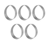 POPETPOP Emporte-pièces Œuf de Pâques en Acier Inoxydable 5pcs, Moule à Biscuits Solide Bords Délicats, pour Pâte à Biscuits et Fruits en DIY