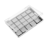 POPETPOP Empty Eyeshadow Holder With Magnetic Metal Pans And Brush Compact Makeup Tray For DIY Blush Lipstick Storage And Travel Use