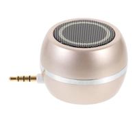POPETPOP Enceinte Portable 2 canaux à Brancher avec entrée Jack, Haut-Parleur Externe Plastique Or USB Rechargeable, Compatible pour Bureau PC et téléphone, Ouverture Lumineuse intégrée