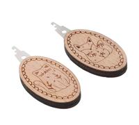 POPETPOP Enfile-Aiguilles Couture Ergonomique 2 Pièces en Bois de Hêtre Sculpté Animaux Chat et Renard pour Couture la Main Broderie Point de Croix Usage Maison Atelier Loisirs Créatifs