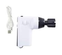 POPETPOP Enrouleur Électrique de Cordes pour Guitare et Instruments à Cordes, Multifonction, Blanc Câble de Recharge Usb, Outil Compact Entretien Rapide des Guitares, Basses et Mandolines