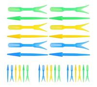 POPETPOP Ensemble 15 Outils de Jardinage en Plastique, Plantoir à Creuser Mini Main, Couleurs Jaune Vert Bleu, Outil de Plantation Précis pour Semis et Repiquage, Accessoire Polyvalent