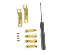 POPETPOP Ensemble Boucles de Lacets Métalliques Dorées en Alliage de Zinc Connecteurs et Écussons pour Chaussures de Sport Accessoires Réparation Lacets pour Baskets et Chaussures Casual